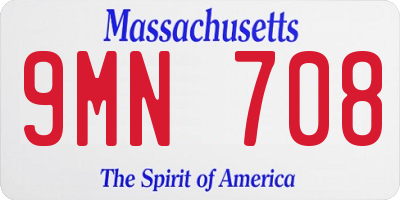 MA license plate 9MN708
