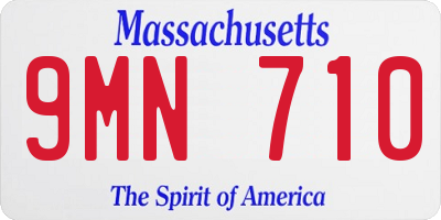 MA license plate 9MN710