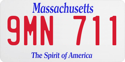 MA license plate 9MN711