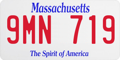 MA license plate 9MN719