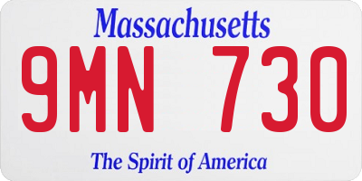 MA license plate 9MN730