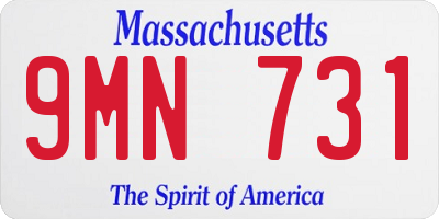 MA license plate 9MN731