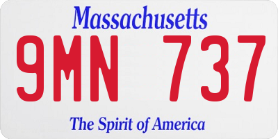 MA license plate 9MN737