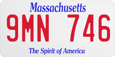 MA license plate 9MN746