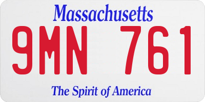 MA license plate 9MN761