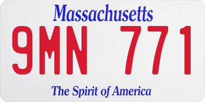 MA license plate 9MN771