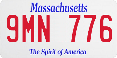 MA license plate 9MN776