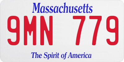 MA license plate 9MN779