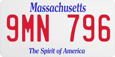MA license plate 9MN796