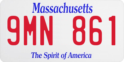 MA license plate 9MN861