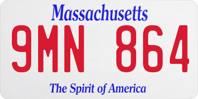 MA license plate 9MN864