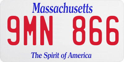 MA license plate 9MN866