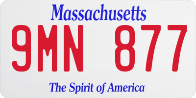 MA license plate 9MN877