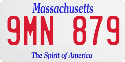 MA license plate 9MN879