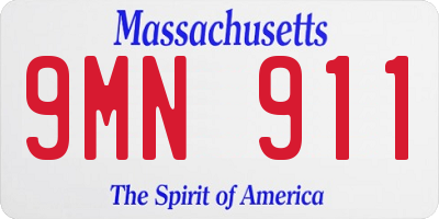 MA license plate 9MN911