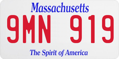 MA license plate 9MN919