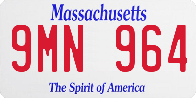 MA license plate 9MN964