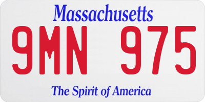 MA license plate 9MN975