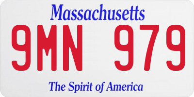 MA license plate 9MN979