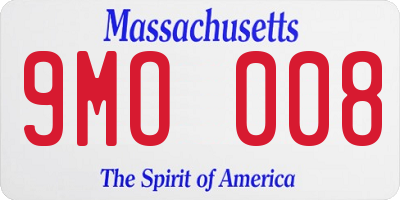 MA license plate 9MO008