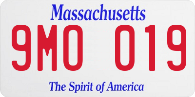 MA license plate 9MO019