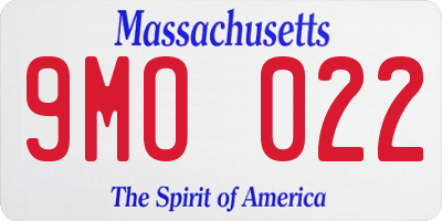 MA license plate 9MO022