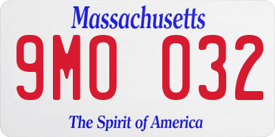 MA license plate 9MO032