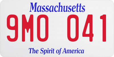 MA license plate 9MO041