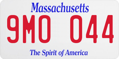 MA license plate 9MO044