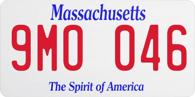 MA license plate 9MO046