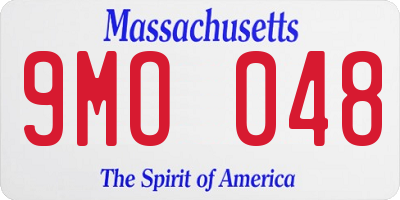 MA license plate 9MO048
