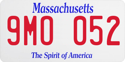 MA license plate 9MO052