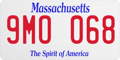 MA license plate 9MO068