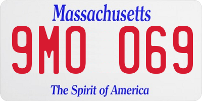 MA license plate 9MO069