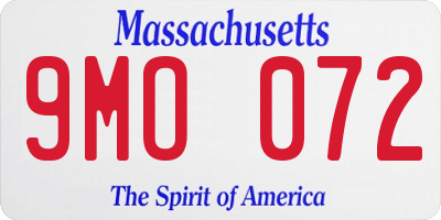 MA license plate 9MO072