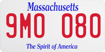MA license plate 9MO080