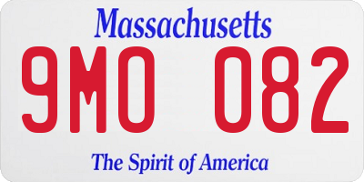 MA license plate 9MO082