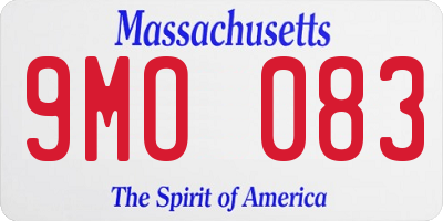 MA license plate 9MO083