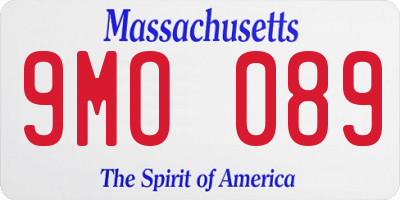 MA license plate 9MO089