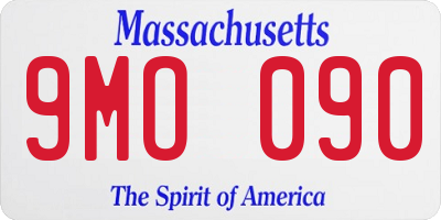 MA license plate 9MO090