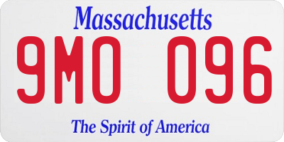 MA license plate 9MO096