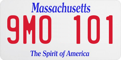 MA license plate 9MO101