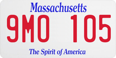 MA license plate 9MO105