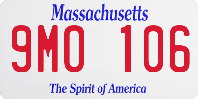 MA license plate 9MO106