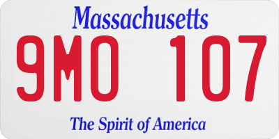 MA license plate 9MO107