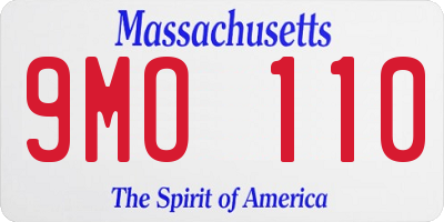 MA license plate 9MO110