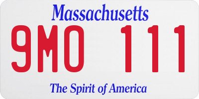 MA license plate 9MO111