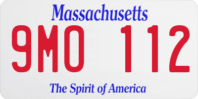 MA license plate 9MO112