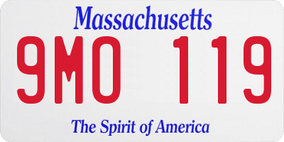 MA license plate 9MO119