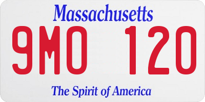 MA license plate 9MO120